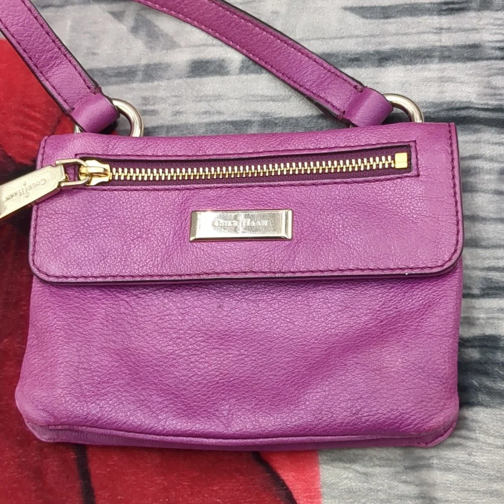 Cole Haan Purple Leather Crossbody Bag